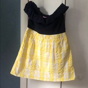 Lilly Pulitzer Large strapless dress w pockets